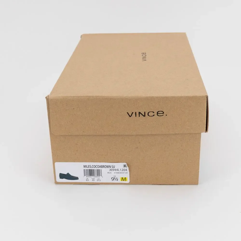 Vince Men Miles Suede Loafer Cocoa Brown Size 9.5 US/ 43 EU